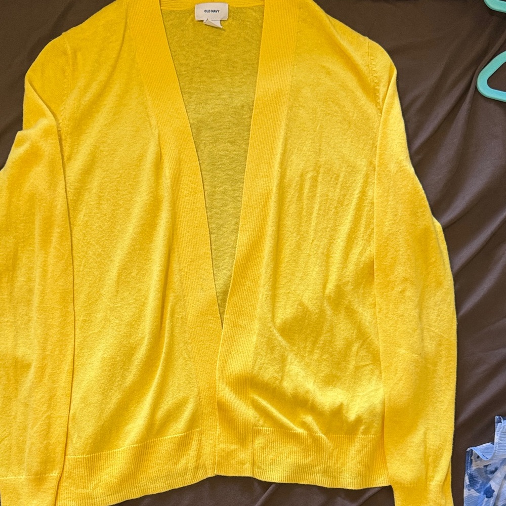 Old Navy Women's Bright Yellow Cardigan